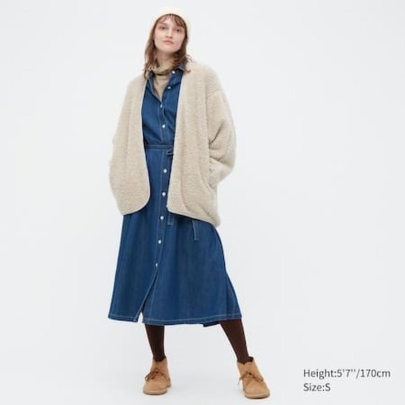 Uniqlo | Sweaters | Uniqlo Light Pilelined Fleece Cardigan | Poshmark